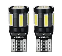 AGLINT T10 W5W LED Ampoule CANBUS Sans Erreur 10SMD 501 194 168 12V Remplacement pour Voiture Position Feux Intérieur Lumière Dôme Plafonnier Coffre Porte Plaque D'immatriculation 6500K Blanc 2Pcs