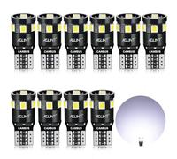 AGLINT W5W T10 LED Ampoule CANBUS Sans Erreur 194 501 168 9SMD pour Voiture Intérieur Lumière Dôme Plafonnier Coffre Porte Plaque D'immatriculation Position Feux 12V 6500K Blanc 10 Pièces