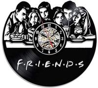 AGlitw Friends TV Series Horloge Murale en Vinyle Reloj Saat Grand réveil Duvar Saati avec LED