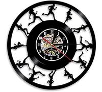 AGlitw Horloge Murale en Vinyle, Coureur de Marathon, découpe Laser, Silhouette, Horloge Murale, Course à Pied, Sport, athlète, Club, Record, Art, décoration, Horloge, Mur, Horloge