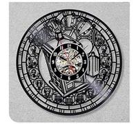 AGlitw Horloge Murale en Vinyle-Doctor Who série TV Horloge Murale-Horloge Murale en Vinyle Vintage décoration Cadeau, avec lumière LED