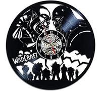 AGlitw World of Warcraft 3D Disque Vinyle Creux Vinyle Vintage Horloge Murale Faite Main
