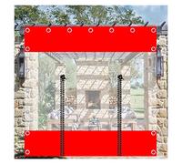AGLZWY Tissu de Pluie Transparent Rideaux Transparents Imperméables Extérieurs Indéchirable Rideau D'atelier pour Stations Lavage Voitures, Dépôts, Ateliers(3.28x4.92ft/1x1.5m)