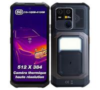 AGM G3 Pro Caméra Thermique 25fps, Smartphone Incassable 5G, Charge sans Fil, Écran 6,72" FHD+ 120Hz, 10000mAh, IP68/IP69K, 12Go+512Go, Lampe Camping.