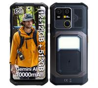 AGM G3 Smartphone Incassable 5G, Charge sans Fil, Écran 6,72" FHD+ 120Hz, 10000mAh, IP68/IP69K, 12Go+512Go, Lampe Camping.