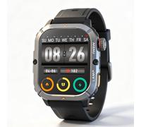 AGM Legion 3 Montre Connectée Militaire Indestructible, Écran AMOLED 1,95" Ultra-Lumineux, Résistante aux Chocs (Norme 810H) & Étanche 5ATM, Lampe Torche LED, Appels Bluetooth, Montre Homme Chantier