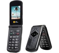AGM M10 Téléphone portable pliable robuste sans contrat 4G, téléphone portable d'extérieur compact avec double fonction SIM