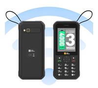 AGM M11 Téléphone portable d'extérieur à touches 4G sans contrat, fonction batterie externe 4000 mAh, IP68/IP69K, étanche, hotspot Wi-Fi, grandes touches, écran de 2,8 pouces, double SIM, noir