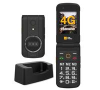 AGM M8 Téléphone à Clapet 4G Senior, Grandes Touches, IP68/IP69K, SOS, Compatible Aides Auditives, Appel 1 clic, Double SIM, Bluetooth
