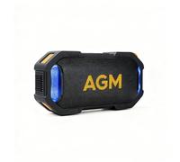 AGM MagRock Enceinte Bluetooth Magnétique, 9 Jeux de Lumière RGB, Étanche IPX7 et Flottante, Son Stéréo TWS, Fixation Puissante pour Fête, Sport, Outdoor