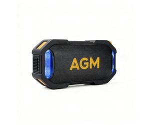 AGM MagRock Enceinte Bluetooth Magnétique, 9 Jeux de Lumière RGB, Étanche IPX7 et Flottante, Son Stéréo TWS, Fixation Puissante pour Fête, Sport, Outdoor