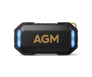 AGM MagRock Enceinte Bluetooth Magnétique, 9 Jeux de Lumière RGB, IPX7 Étanche Flottante, Son TWS Stéréo, Fixation Forte Sport, Fête et Outdoor