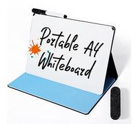 AGM Mini tableau blanc double face A4 portable effaçable à sec avec stylo, tableau blanc de bureau pour étude, réunion, brouillon, notes, gribouillage