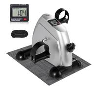 AGM Mini Vélo d'Appartement, Pédalier Pliable Pratique Léger Facile à Utiliser Ranger Pédaler Résistance Réglable Ecran LCD Appareil pour Travailler Les Jambes et Les Bras