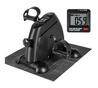 AGM Mini Vélo d'Appartement, Pédalier Pliable Pratique Léger Facile à Utiliser Ranger Pédaler Résistance Réglable Ecran LCD Appareil pour Travailler Les Jambes et Les Bras