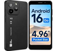 AGM Note N2 Mini Téléphone, Android 16, Écran HD 4,96", IP54,Whatsapp, Noir | Téléphone Mini Déverrouillé Android, Google Familly Link, 3Go+32Go, Double SIM, Batterie 3000mAh, 400Nit, 190g, Noir