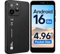 AGM Note N2 Mini Téléphone, Android 16, Écran HD 4,96", IP54, Whatsapp | Téléphone Mini Déverrouillé Android, Google Familly Link, 3Go+32Go, Double SIM, Batterie 3000mAh, 400Nit, 190g, Noir