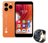 AGM Pack N2 Mini Orange 3Go+32Go IP54 Double SIM + Montre Legion3 Militaire 5ATM Torche Appels Bluetooth