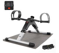 AGM Pédalier Pliable Mini vélo d'appartement avec Écran LCD,Vélo D'appartement Pliable Pédale Réglable Entraîner Des Bras et Jambes