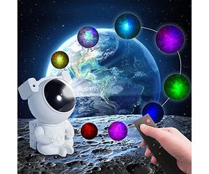 AGM Projecteur Astronaute, Projecteur D'étoile D'astronaute avec Nébuleuse, Lampe étoilée pour Chambre à Coucher