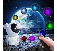 AGM Projecteur LED en forme d'astronaute - Veilleuse étoilée avec rotation à 360° et télécommande - Lampe à effet ciel étoilé pour décoration de chambre, de fête et de salle de jeux