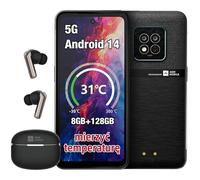 AGM X6 2024 Smartphone Outdoor 5G,8+128 Go,Android 14,Smartphone Indestructible,Écran FHD+de 6,78 Pouces,50 MP+16 MP,Double SIM/Capteur de Température/Déverrouillage Facial/Batterie de 5000 mAh