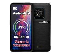 AGM X6 Smartphone Robuste 5G D'extérieur avec Capteur de Température,8+128 Go,6,78"",5000 mAh,Double SIM,Smartphone Indestructible