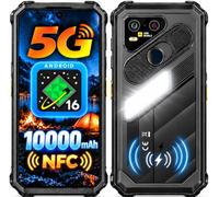 AGM X7 Smartphone Incassable 5G, Android 16, NFC，Écran FHD+ 6,72" 120Hz | Batterie 10000mAh, 12Go RAM + 256Go ROM, Caméra 64MP Sony, IP68/IP69K MIL-STD-810H, Charge Rapide 33W, 370g