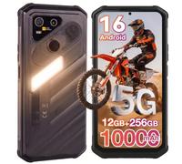 AGM X7 Smartphone Robuste, Android 16 Smartphone Incassable 5G | MTK 7300｜10000 mAh｜120 Hz | 6,72" Écran | 6 Go + 256 Go | double SIM｜IP68｜NFC｜GPS｜Face ID｜Charge sans fil | NFC