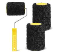 Agmoctz 1 Ensemble de Rouleaux de Composé pour Plaque de Plâtre et Cadre de Rouleau de Peinture, Brosse à Texture pour Plaque de Plâtre pour Pâte à Modeler, Revêtements Texturés
