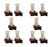 Agmoctz 10 Pcs H11 H8 H9 Blanc 6000K 850Lm 2835 66Smd Auto LED Lampe de Brouillard Day Time Running Light pour