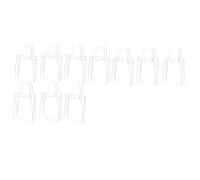 Agmoctz 10 Pièces Cadeaux en PVC Transparent avec Poignées Fourre-Tout en Film Plastique Réutilisables Sac à Provisions Transparent pour la Fête de Noël