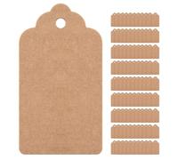 Agmoctz 100 pieces L'etiquette en papier kraft rustique, etiquette de mariage, etiquette-cadeau, etiquette de bricolage, etiquette de bagage, etiquette de prix -