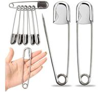 Agmoctz 15 Pièces de Épingles de Sûreté en Acier Inoxydable Robuste de 5 Pouces, Grandes Épingles de Lavage Solides pour la Couture, la Mode, Le Quilting.