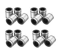 Agmoctz 16 Pcs LM20UU 20X32X42mm Double Face Caoutchouc Joint Lineaire Boule de Mouvement Palier Bague