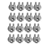 Agmoctz 16Pcs Pince de Selle de Clip de CâBle en Acier Inoxydable pour Cordes 0.3cm 3mm