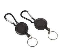 Agmoctz 2 Pcs Bobine De Badge-Support De La Carte D'Identité Yoyo Ski Recul Rétractable Couleur: Noir Quantité: 2Pcs