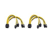Agmoctz 2 PièCes EPS CPU 12 V 8 Broches à Double 8 Broches (4 + 4) Broches EPS 12 V Mâle Câble d'alimentation de la Carte MèRe Y Splitter Adaptateur Manchon