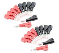 Agmoctz 20 Ensembles 4 mm Connecteurs de Fiche Banane Empilable à Souder Multimètre Cordons de Test Extrémités Adaptateur