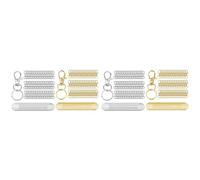 Agmoctz 200Set de Mousquetons Pivotants en Métal avec Porte-Clés pour Clip Porte-Clés, Lanière rtisanat d'art, Argent + Or
