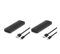 Agmoctz 2X Adaptateur de Boîtier SSD M.2 USB 3.1 Gen1 5 Gbit/S sans Outil pour SSD NGFF B-Key B+M Key