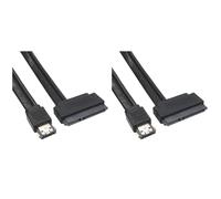 Agmoctz 2X Adaptateur de Disque Dur 7+15 Broches vers Alimentation ESATA, Câble d'alimentation ESATA USB 2.0 5 V/12 V vers Disque Dur 22 Broches 2,5 Pouces/3,5 Pouces