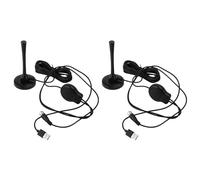Agmoctz 2X Antenne de TéléVision NuméRique IntéRieure HD avec Amplificateur, Réception Longue PortéE de 150 Miles Prend en Charge la TéléVision HDTV 4K 1080P pour Le Local