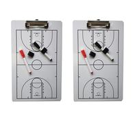 Agmoctz 2X Board Tableau D'Entraînement Effaçable à Sec Tableau de StratéGie de Double Face Tableau Blanc pour Le Basket-Ball