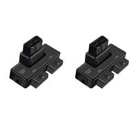 Agmoctz 2X Câble Adaptateur OBD2 Divisé en Deux Câbles D'Extension OBD 16 Broches 16 Cœurs Câble Adaptateur Universel DC5521