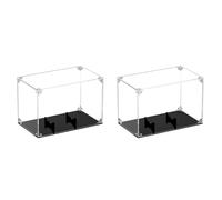 Agmoctz 2X Football Display Case Support de Football en Acrylique avec Couvercle et Base Noire Boîtes de Football Transparentes avec Support de Ballon
