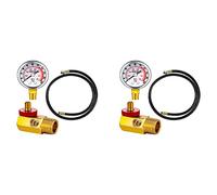 Agmoctz 2X Kit de Réparation de Réservoir D'Air, Soupape de Sécurité, Manomètre 0-200 PSI et Kit de de Tuyau de Réservoir D'Air de 4 Pieds pour Réservoir de Transport Portable