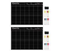 Agmoctz 2X MagnéTique Dry Erase Calendar Set 16X12 Pouces Tableau Blanc Weekly Planner Organizer A3 Tableau Blanc pour Réfrigérateur Réfrigérateur Cuisine Maison