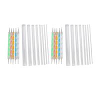 Agmoctz 2X Mandala Outils de Pointage RÉGlés pour Peindre des Roches, Kit de Point de de Peinture, ModÈLe de L'Outil de Point de Polka de en Pierre de Brosse CosmÉTique