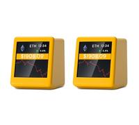 Agmoctz 2X Nouveau Tracker de Cryptomonnaies Wi-FI 2,4 G, Afficheur de Prix de Cryptomonnaies. 300 Principales Cryptomonnaies Peuvent Être Changées Librement pour C